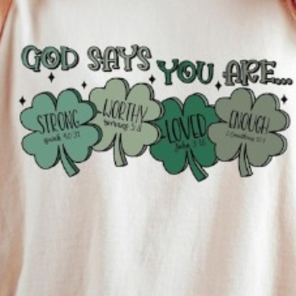 Says You Are Strong T-shirt, St Patrick's Day Tee - Picture 2 of 3